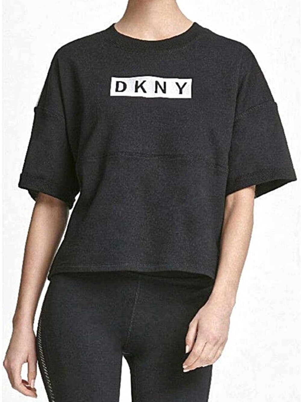 DKNY Womens Relaxed Logo Top